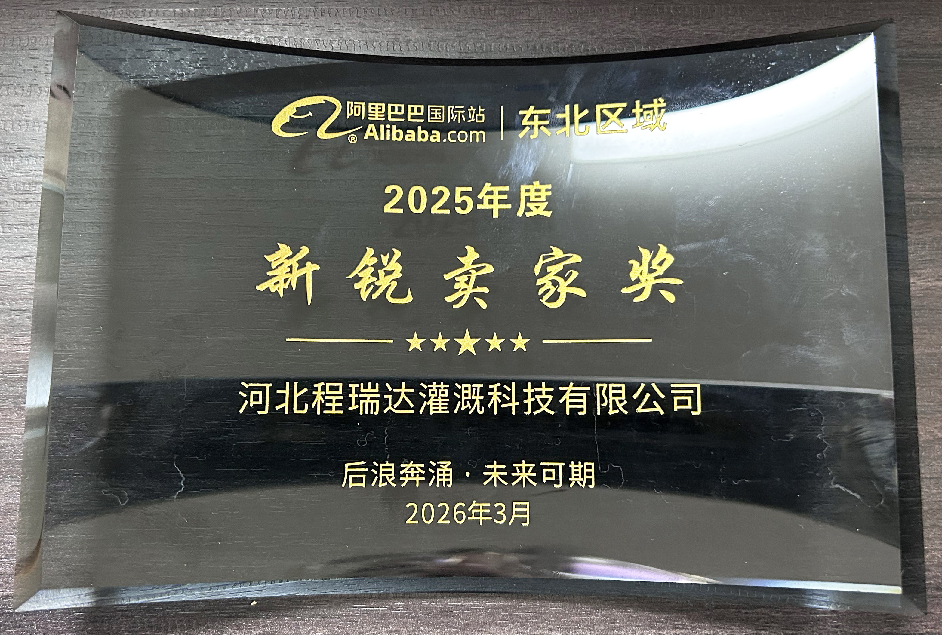 揭阳程瑞达灌溉 | 荣获阿里国际站新锐卖家奖